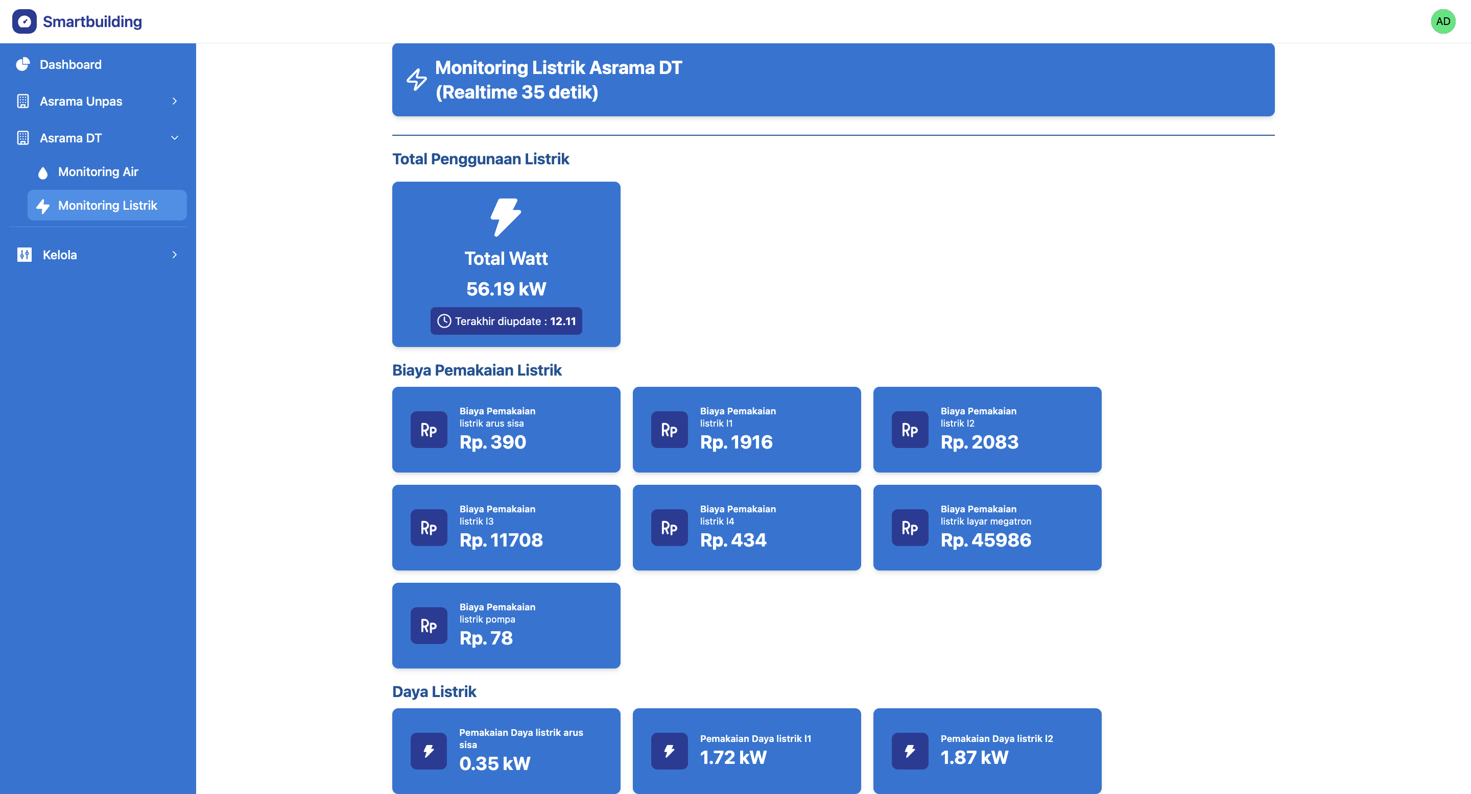 SmartBuilding IoT System